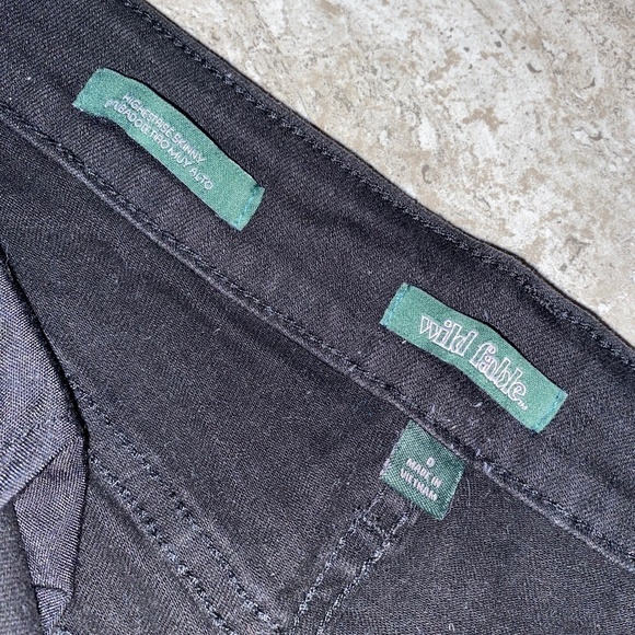 Wild Fable Women's Size 0 Black Denim Highest Rise Ripped Skinny Jeans - Picture 2 of 6